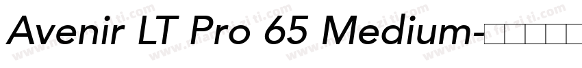 Avenir LT Pro 65 Medium字体转换